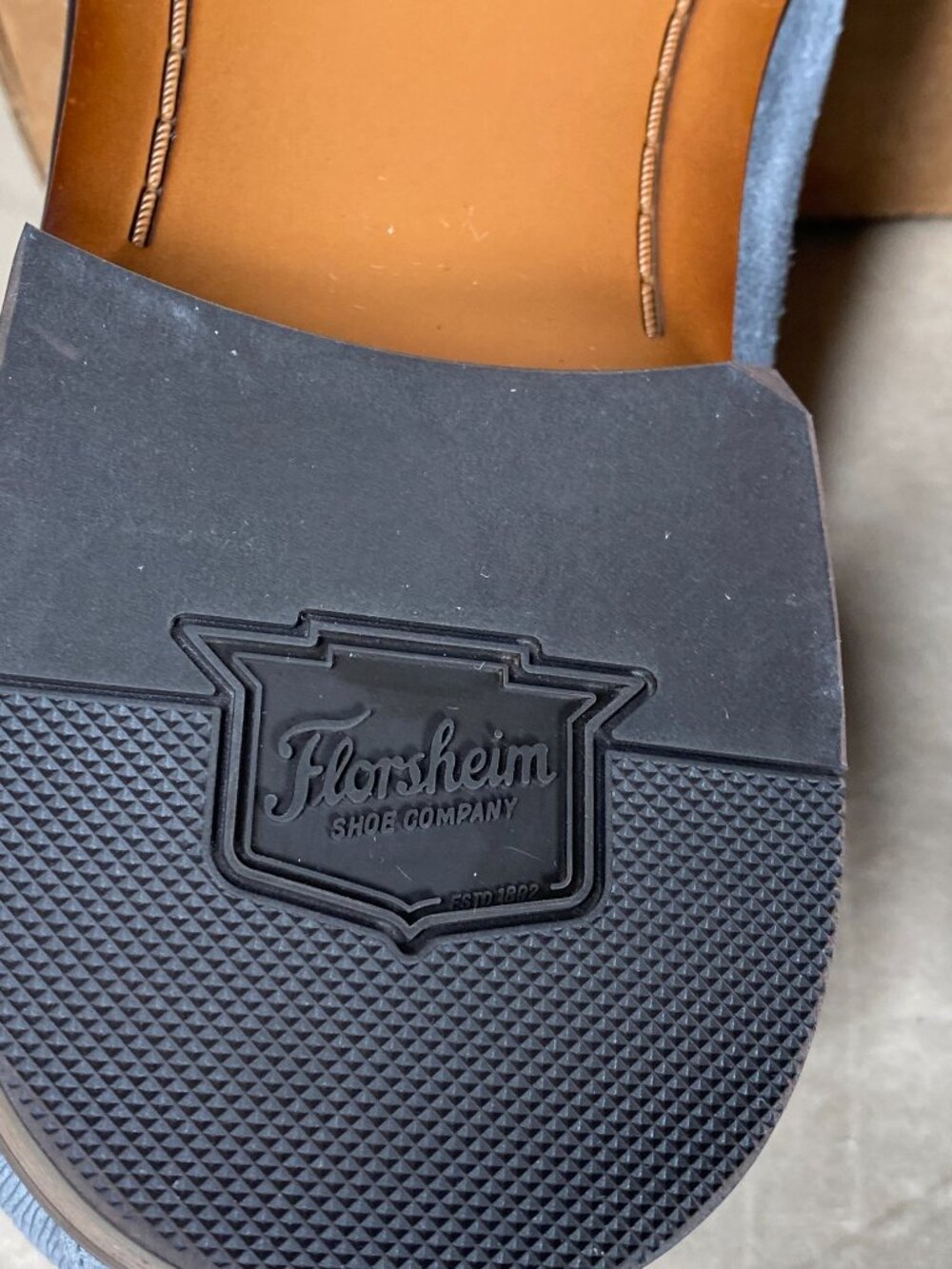 Florsheim Angelo Cap-Toe Oxford Dress Shoes Men's 11.5D Grey Suede - Picture 11 of 16